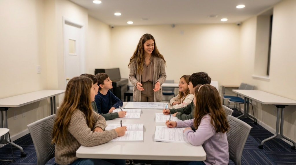 nyam music class with teacher