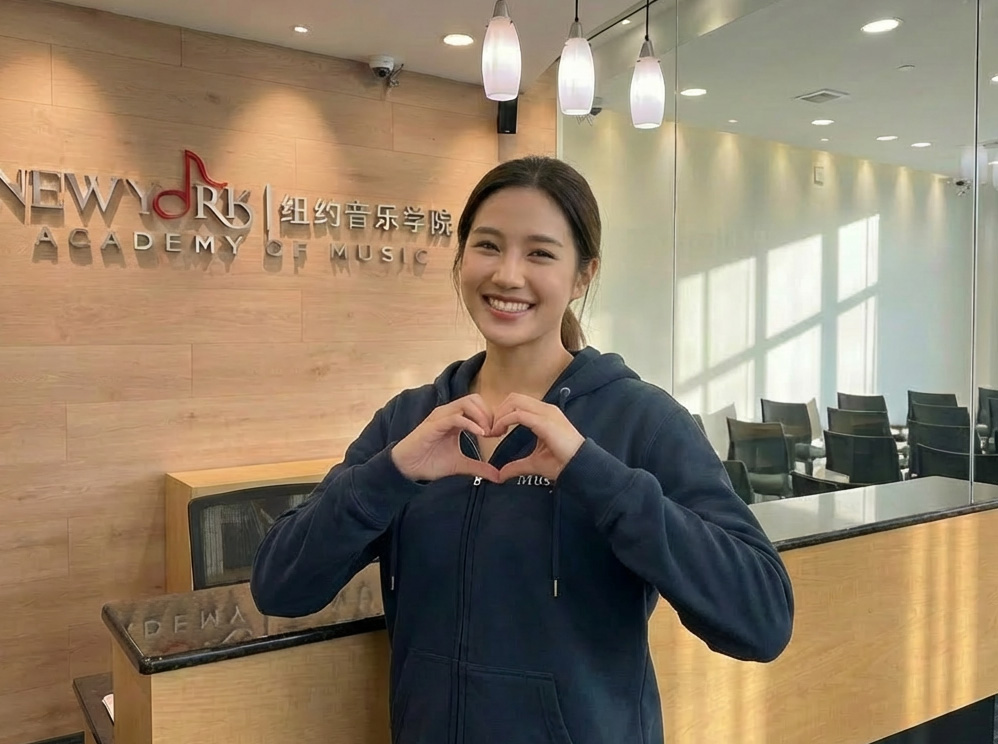 Friendly admissions team member welcoming families at New York Academy of Music in Queens NY